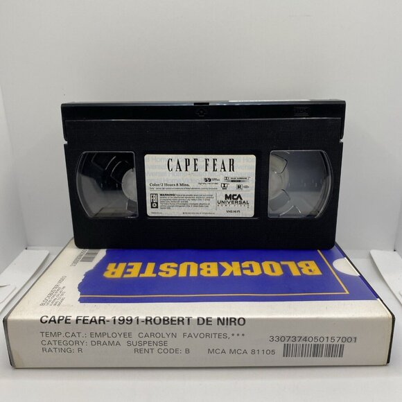 Blockbuster Cape Fear 1991 VHS Video Store Rental Movie Clamshell Case - Picture 15 of 15